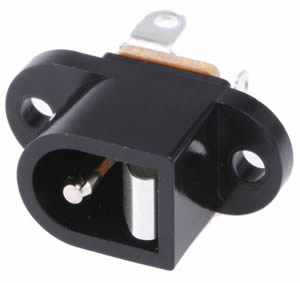 Panel Mount DC Jack (Switched) - Lumberg - Click Image to Close